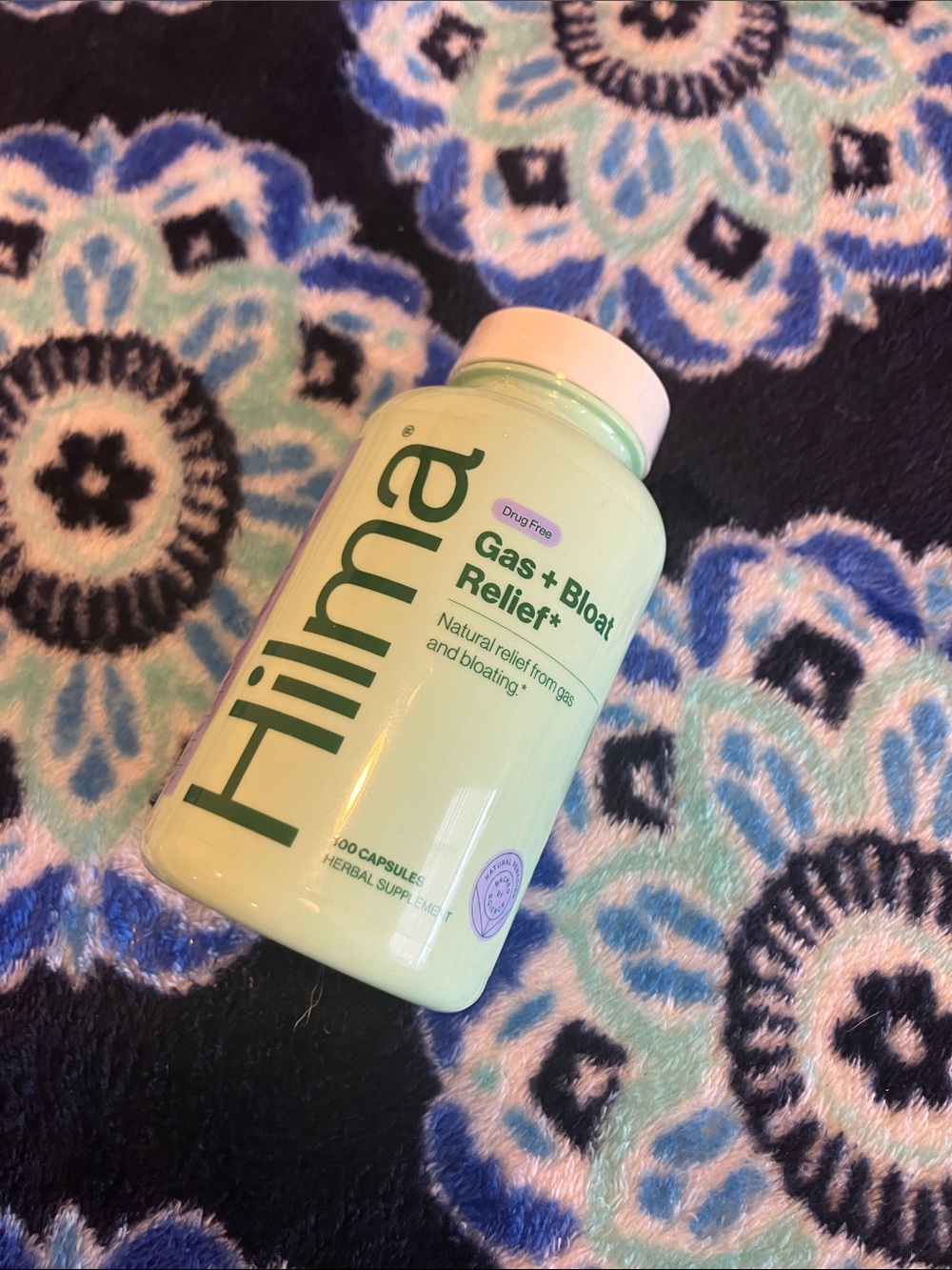 Amazon Hilma Gas + Bloat Relief - Light Green and White Bottle